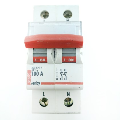 Tenby Legrand S100-2 AC22 100A 100 Amp 2 Double Pole Isolator Main Switch Disconnector